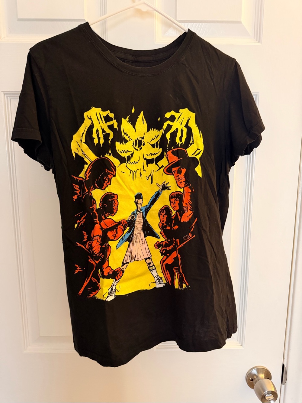 Loot Crate Black Stranger Things Logo Tee with Eleven